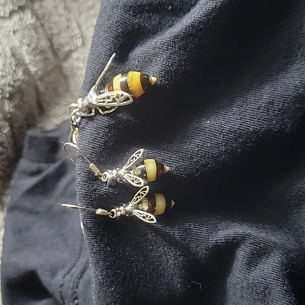 Bee Earrings and necklace
